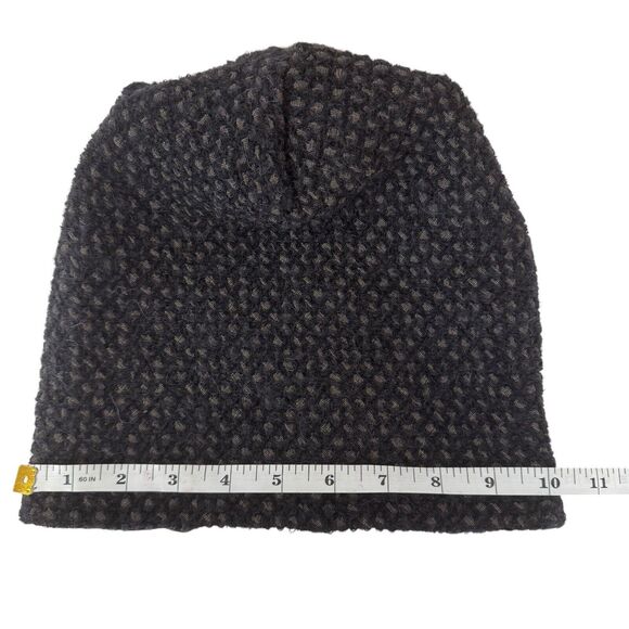 Mel En Stel Unisex Beanie Wool Textured Slouchy Modern Lux Lined Black Small EUC - Picture 8 of 13
